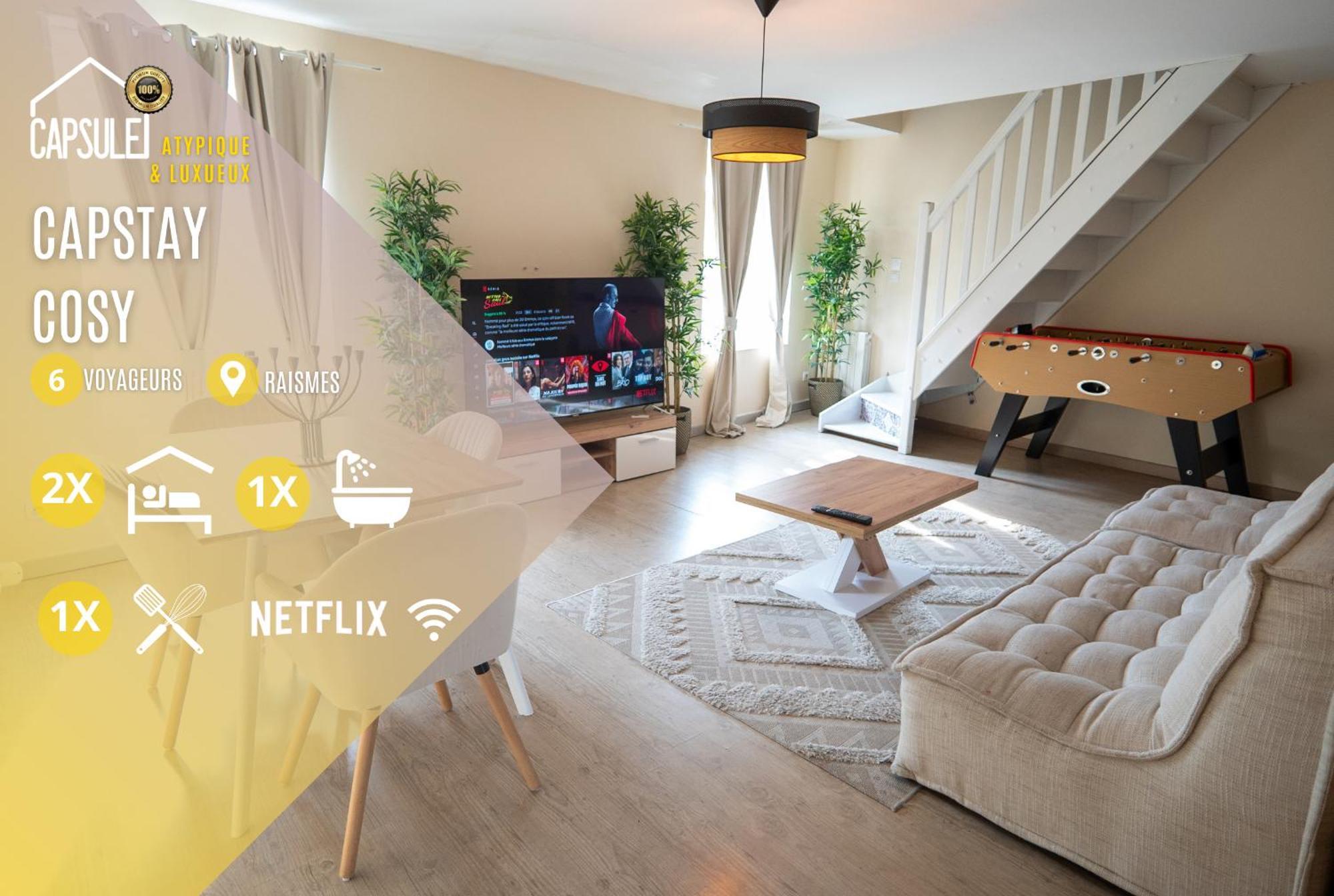 Capstay Cosy Centre 2 Chambres Babyfoot & Netflix Raismes Exterior foto